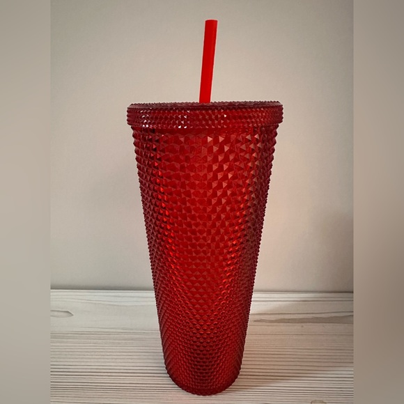 Starbucks China Red Bling Diamond Studded Tumbler - Picture 2 of 5